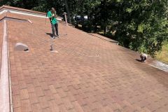 Roof Cleaning Crew Hard at Work
