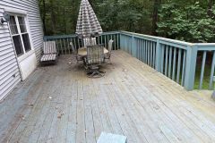 Deck cleaning before and after photos