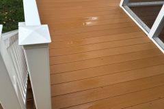 Bright and clean, this deck is ready for outdoor living again.