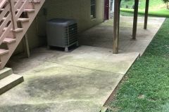 Before and after pressure washing concrete driveway in Maryland