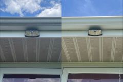 Before and after gutter brightening in Maryland