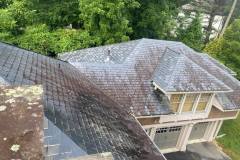 Before Slate Roof Cleaning