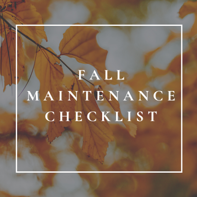 Top Five Fall Maintenance Checklist